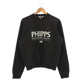 【美品】  PHIPPS / フィップス | ROCKHOUND SWEAT SHIRT ロゴ プリント 刺繍 スウェット トレーナー | L | ダークブラウン | メンズ(スウェット)