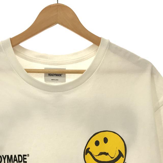 READYMADE(レディメイド)のREADYMADE / レディメイド | スマイル 両面 プリント Tシャツ | XL | ホワイト | メンズ メンズのトップス(Tシャツ/カットソー(半袖/袖なし))の商品写真