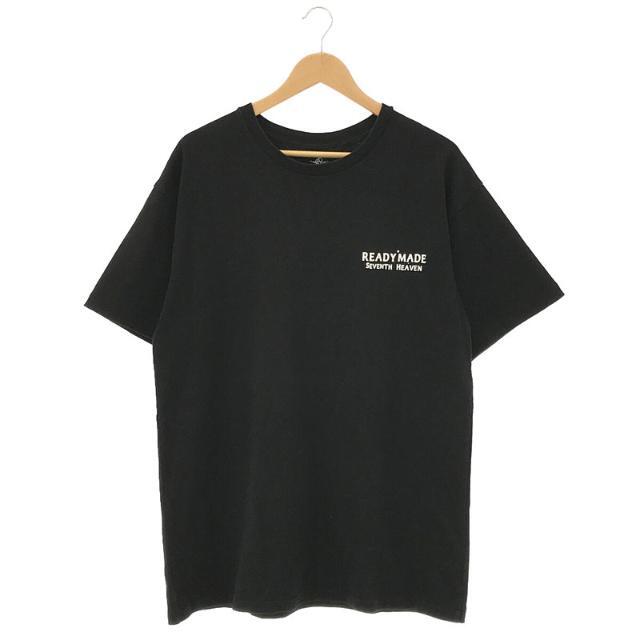 READYMADE / レディメイド | × SEVENTH HEAVEN セブンスヘブン コラボ ロゴ プリント 半袖 Tシャツ | XL | ブラック | メンズ