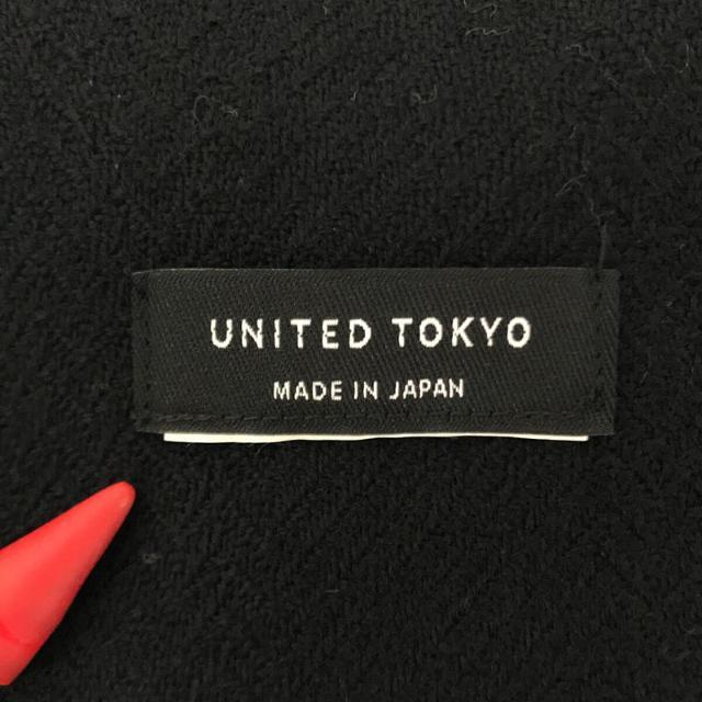 UNITED TOKYO / ユナイテッドトウキョウ | 6パネル チェンジ ヘリンボーン フリンジ ストール | ブラック / グレー 2