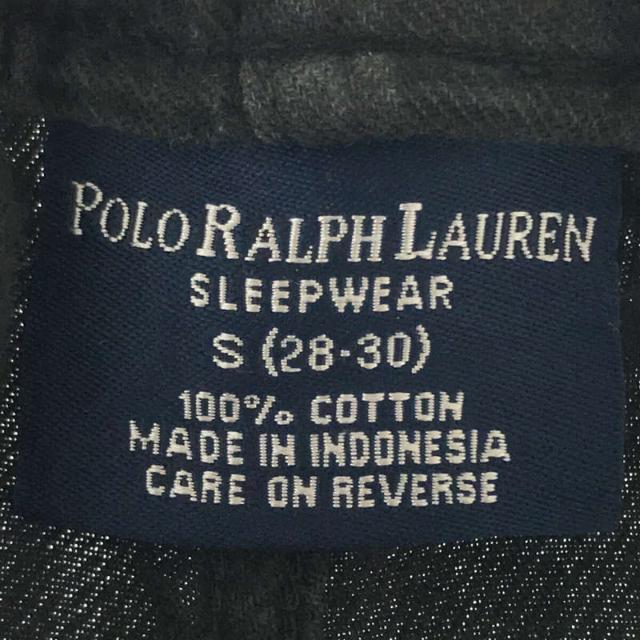 POLO RALPH LAUREN(ポロラルフローレン)のPOLO RALPH LAUREN / ポロラルフローレン | ポニーロゴ プリント 総柄 パジャマ パンツ | S | ブラック | メンズ メンズのパンツ(その他)の商品写真