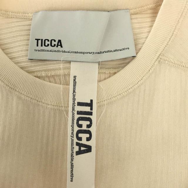 【美品】  TICCA / ティッカ | クルーネック ロングスリーブ Tシャツ カットソー | F | オフホワイト | レディース