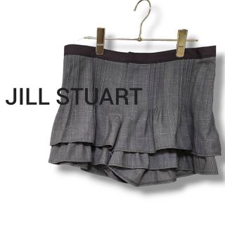 ジルスチュアート(JILLSTUART)の★美品★ジルスチュアート フリル ショートパンツ 2 ブラウン グレンチェック(ショートパンツ)