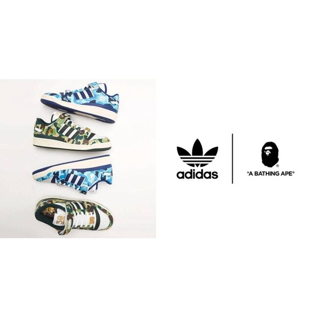 bape 30th adidas forum 28cm 2色セット