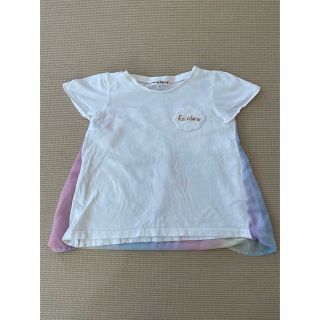 エニィファム(anyFAM)のエニファム　後ろシフォン　レインボーシャツ 110(Tシャツ/カットソー)