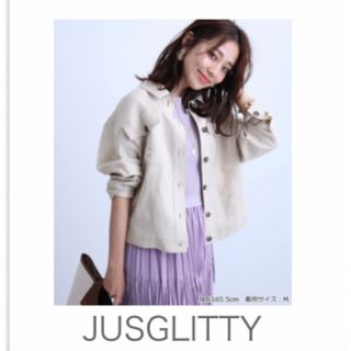 ジャスグリッティー(JUSGLITTY)のジャスグリッティ  シャツジャケット　ベージュ　Sサイズ(その他)