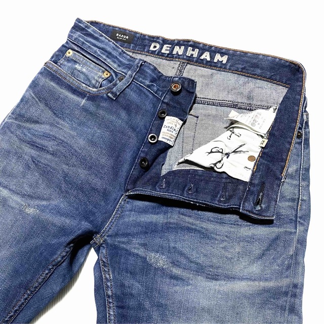 デンハム RAZOR Candiani SLIM FIT ストレッチ ウェブアウトレットア