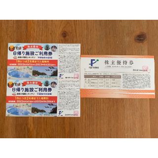 箱根小涌園 ユネッサン施設利用券 2枚 (4名分)／藤田観光 株主優待(その他)