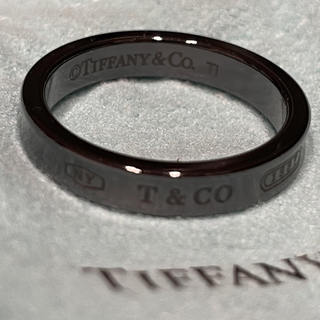 ティファニー(Tiffany & Co.)の【美品】Tiffany & Co.1837 ナローリング 19号 ブラックチタン(リング(指輪))