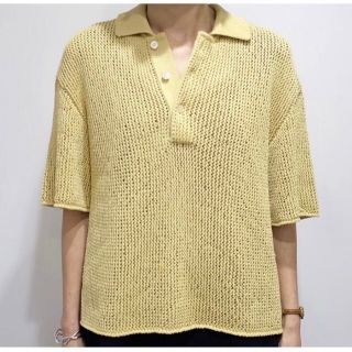 ロンハーマン(Ron Herman)の期間限定お値下げ☆オーラリー FLAT YARN MESH KNIT POLO(ポロシャツ)