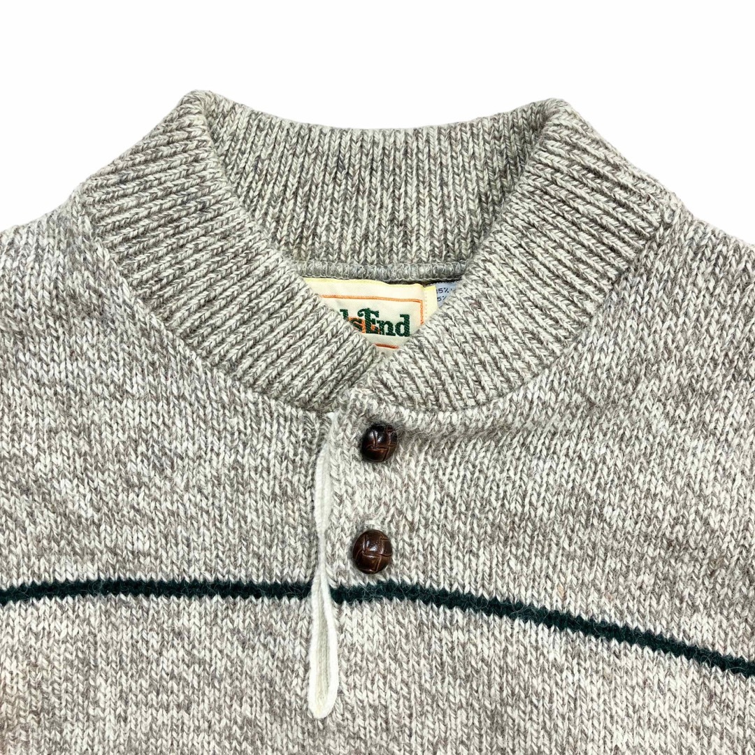 L.L.Bean - 90s ヴィンテージヘンリーネックボーダーウール L.L.Bean - 90s ヴィンテージヘンリーネックボーダーウール