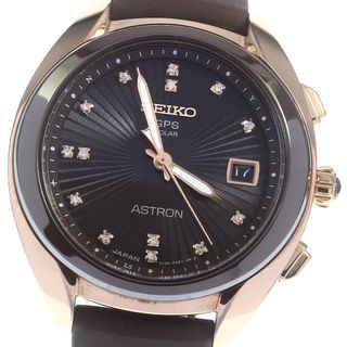 セイコー(SEIKO)のセイコー SEIKO STXD004/3X22-0AA0 アストロン ダイヤインデックス ソーラー電波 レディース 箱・保証書付き_752518【ev20】(腕時計)