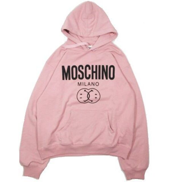 極美品 モスキーノ MOSCHINO MILANO プリント スウェット パーカ