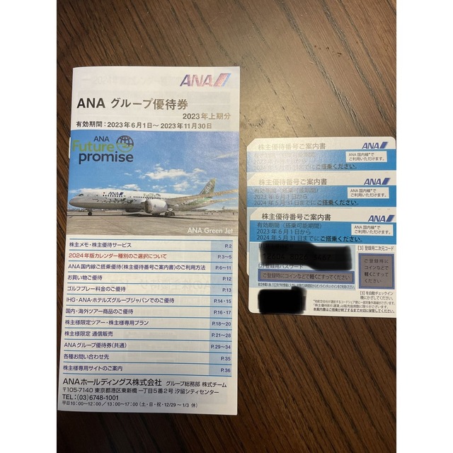 ANA株主優待・グループ優待航空券