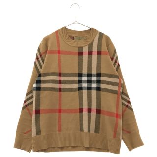 バーバリー(BURBERRY)のBURBERRY バーバリー NOVAチェック ノバチェック クルーネック ニットセーター B002422 ベージュ(ニット/セーター)