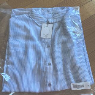 袖2Wayストライプ柄シアーシャツ