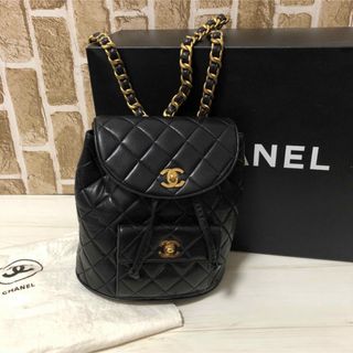 シャネル(CHANEL)の【極美品】 CHANEL シャネル　マトラッセ　レザー　リュック　ダブルココ(リュック/バックパック)