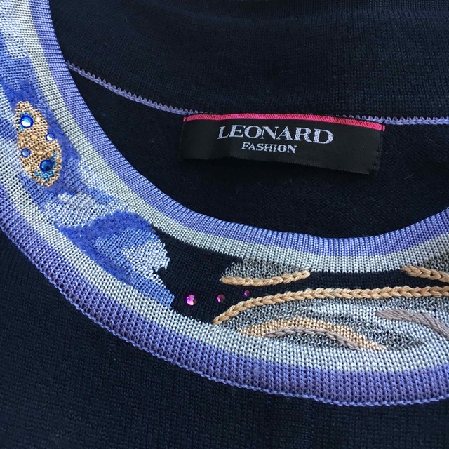 美品 LEONARD レオナール シルクウール ニット ワンピース | www