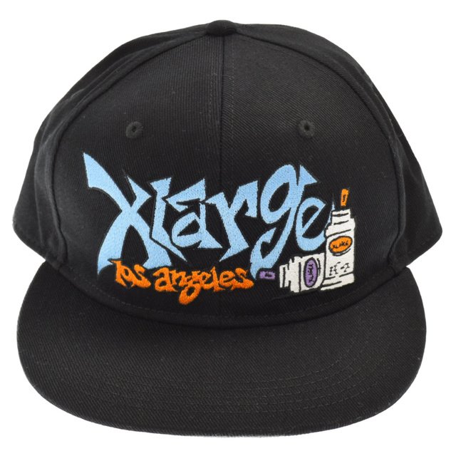 XLARGE(エクストララージ)のX-LARGE エクストララージ Graffiti 6panel Cap グラフィティー 刺繍 キャップ 101231051006 ブラック メンズの帽子(キャップ)の商品写真