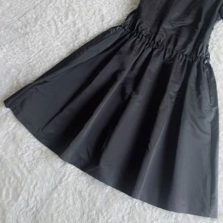 ☘️美品◇ebure◇シルク混 ウエストギャザーワンピース