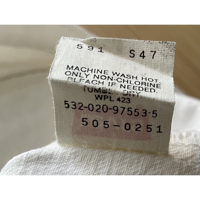 80'S LEVI'S505ホワイトデニム リーバイス ビームス ユニクロUSA