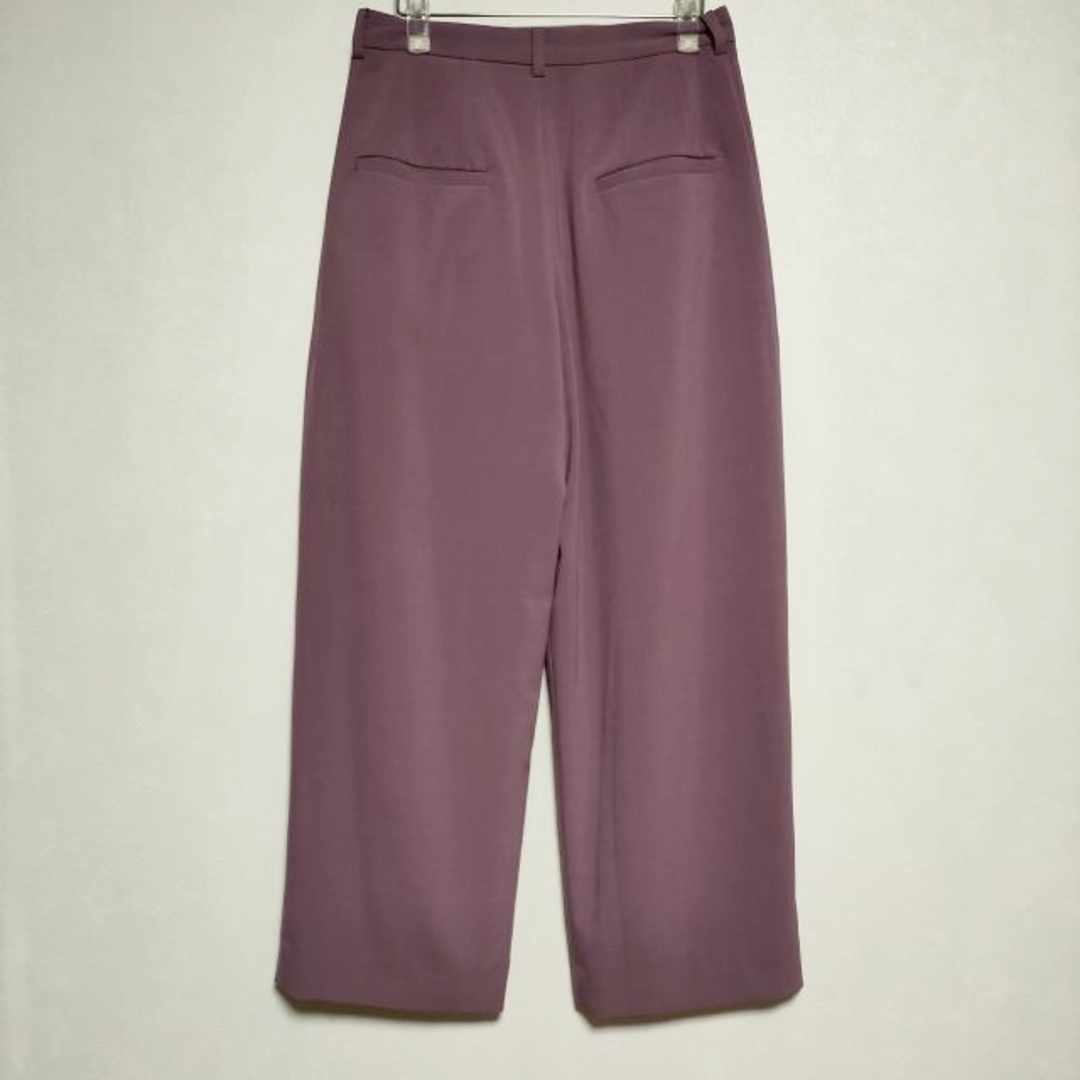 CLANE(クラネ)のCLANE BASIC TUCK PANTS サイズ2 タックワイド パンツ パープル レディース クラネ【中古】3-0511G∞ レディースのパンツ(その他)の商品写真