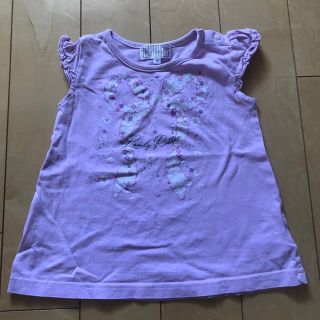 マザウェイズ(motherways)の【美品】マザウェイズ　トップス　Tシャツ90 袖なし　ノースリーズ　キラキラ(Tシャツ/カットソー)