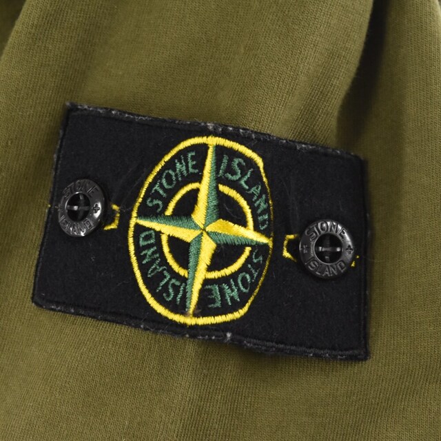 STONE ISLAND(ストーンアイランド)のSTONE ISLAND ストーンアイランド 21SS ヘビーウェイト コットン クルーネック ロングTシャツ オリーブ メンズのトップス(スウェット)の商品写真