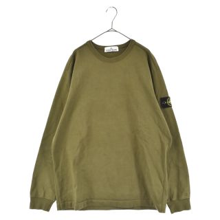 ストーンアイランド(STONE ISLAND)のSTONE ISLAND ストーンアイランド 21SS ヘビーウェイト コットン クルーネック ロングTシャツ オリーブ(スウェット)