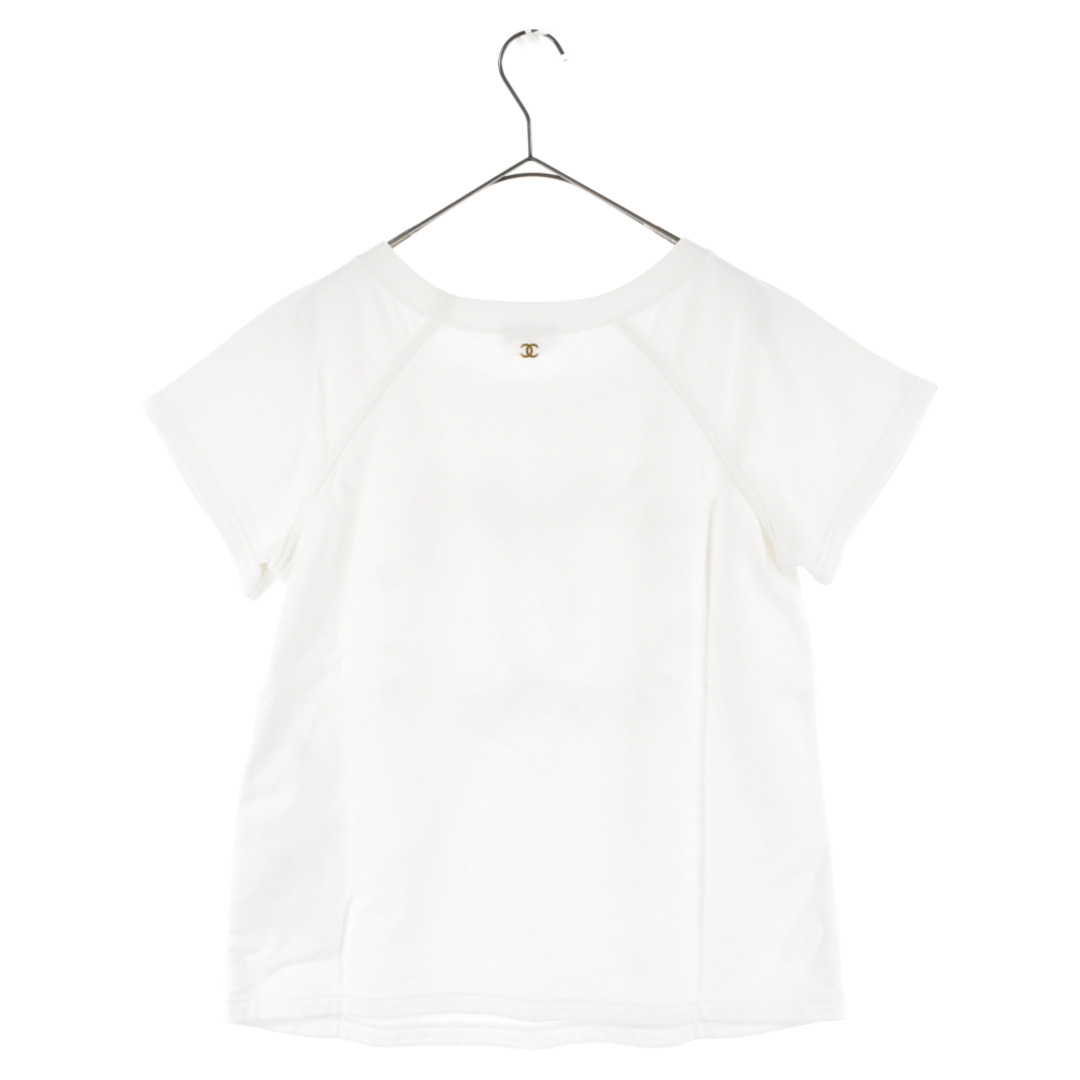 CHANEL シャネル ココマークプリントラグランスウェット ホワイト 半袖スウェット カットソー Tシャツ P57840 レディース