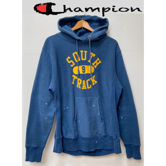 Champion - Championリバースウィーブ パーカー 緑タグ ダメージ加工 ...