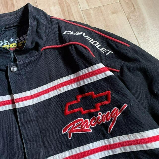 シボレー レーシングジャケット 刺繍ロゴ ブラック 激レア ブルゾン 2