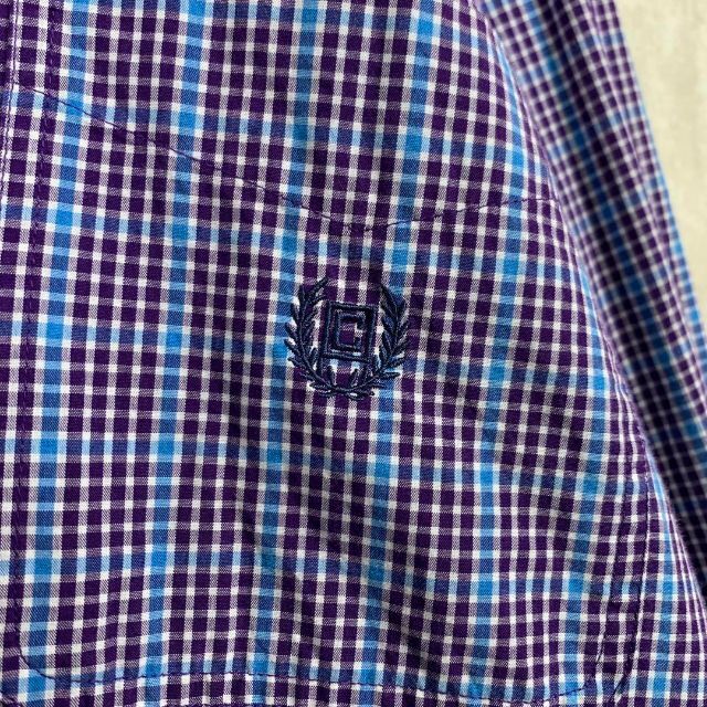 POLO RALPH LAUREN(ポロラルフローレン)の00s 古着 CHAPS ラルフローレン チェックシャツ 長袖 紫 青3XL メンズのトップス(シャツ)の商品写真