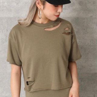 アナップ(ANAP)のANAP ダメージトップス(Tシャツ(半袖/袖なし))