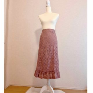 【IENA】maison カットワークレースドットスカート