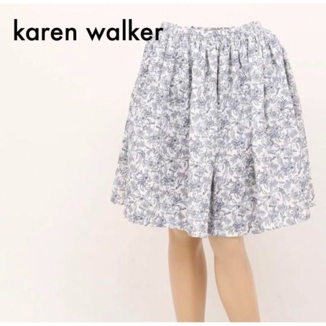 KAREN WALKER(カレンウォーカー)のカレンウォーカー karen walker 花柄フレアスカート Mサイズ レディースのスカート(ミニスカート)の商品写真