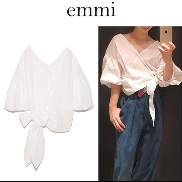 emmi atelier(エミアトリエ)のカシュクールブラウス emmi エミ レディースのトップス(シャツ/ブラウス(長袖/七分))の商品写真