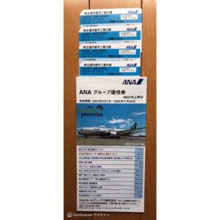 ＡＮＡ(全日本空輸)の株主優待券 ４枚(航空券)