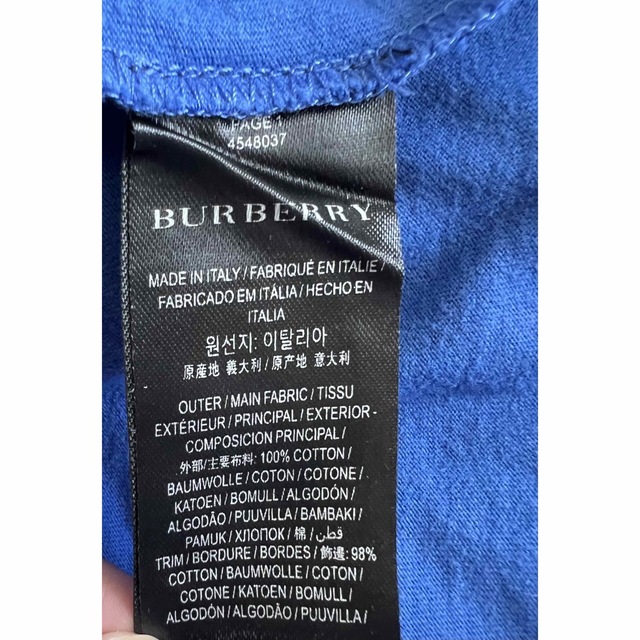 BURBERRY(バーバリー)のバーバリー　メンズ　ブルー メンズのトップス(Tシャツ/カットソー(半袖/袖なし))の商品写真