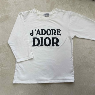 美品 クリスチャンディオール Christian Dior Tシャツ カットソー コットン リネン ビーズ 刺繍 レディース 半袖 ショートスリーブ トップス S オフホワイト