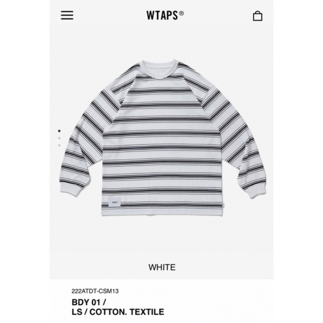 WTAPS 22AW BDY LS ボーダー ロングスリーブ