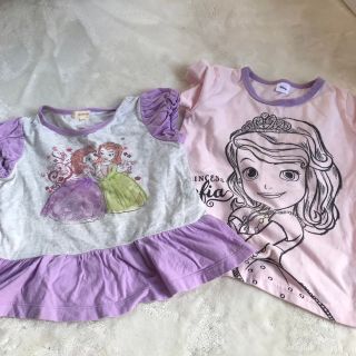 ディズニー(Disney)の紫可愛い‼️2枚セット  Tシャツ 120 ソフィア(Tシャツ/カットソー)