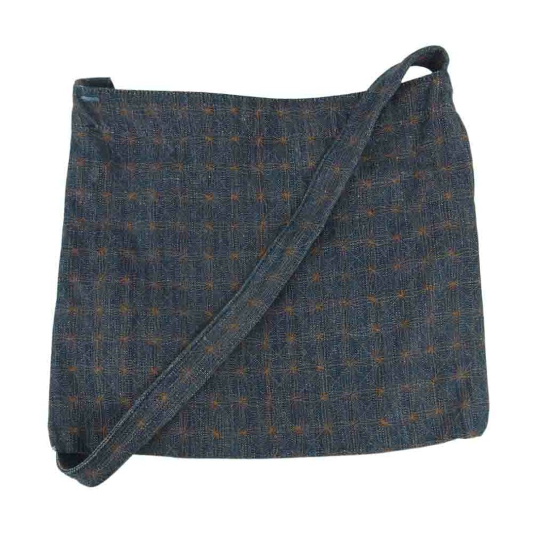 VISVIM(ヴィスヴィム)のVISVIM ビズビム 216903003004 ICT MUSETTE CANVAS 刺し子 キャンバス ショルダー バッグ インディゴブルー系 オレンジ系【中古】 メンズのバッグ(ショルダーバッグ)の商品写真