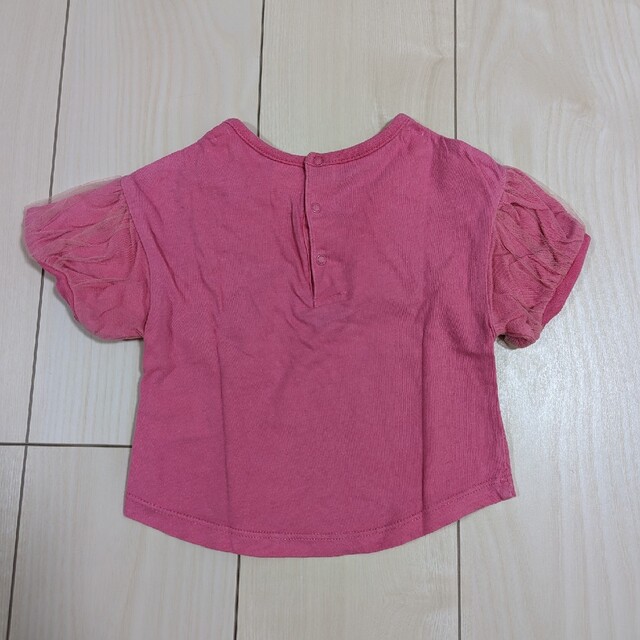 NARUMIYA INTERNATIONAL(ナルミヤ インターナショナル)のピューピルハウス　リボンTシャツ　80cm キッズ/ベビー/マタニティのベビー服(~85cm)(Ｔシャツ)の商品写真