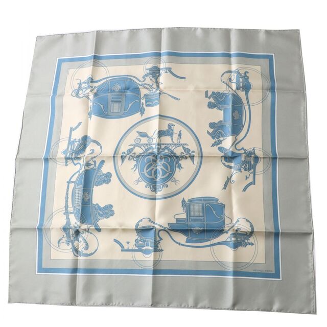 極美品◎正規品 フランス製 HERMES エルメス カレ90 シルク100