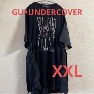 アンダーカバー(UNDERCOVER)の【希少サイズ】GU×UNDERCOVER 半袖ロゴワンピース 黒XXL(その他)