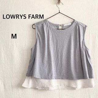 ローリーズファーム(LOWRYS FARM)のLOWRYS FARM ローリーズファーム　グレー　ノースリーブ　トップス(カットソー(半袖/袖なし))