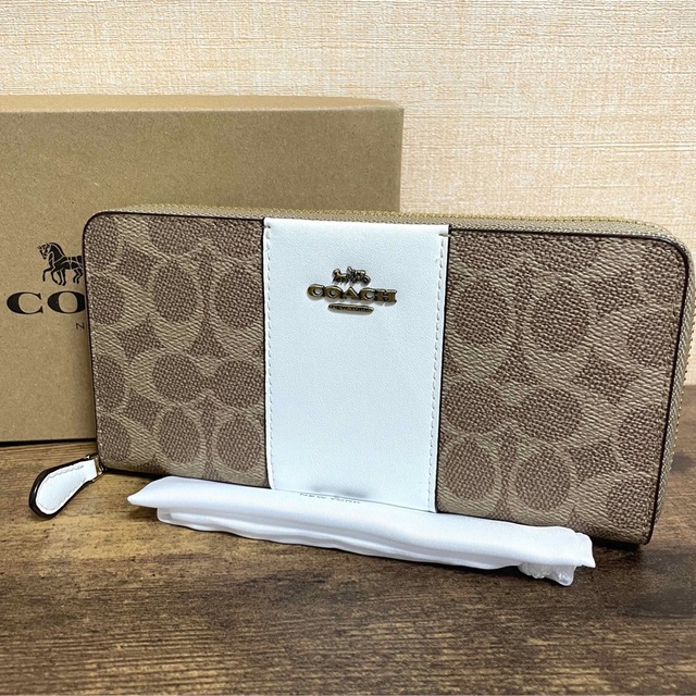 お1人様1点限り】 129COACH 31546 ラウンドファスナー シグネチャー