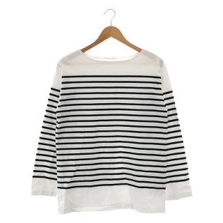 ドゥーズィエムクラス(DEUXIEME CLASSE)の【美品】  Deuxieme Classe / ドゥーズィエムクラス | 2021AW | Coco Stripe T No4 ボートネック ボーダー ロングスリーブ カットソー | F | ブラック | レディース(Tシャツ(長袖/七分))