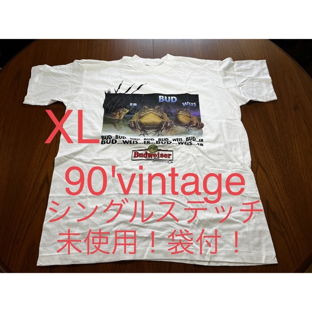 貴重！未使用！パッケージ入！Budweiser Tシャツ　シングルステッチ メンズのトップス(Tシャツ/カットソー(半袖/袖なし))の商品写真